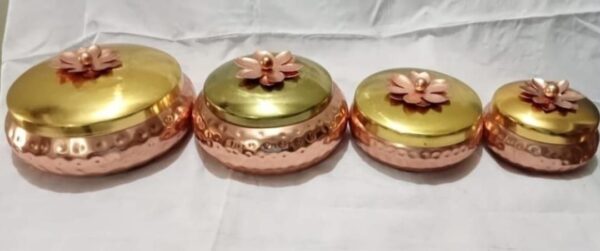 Copper and Brass Storage Containers (Set of 4)