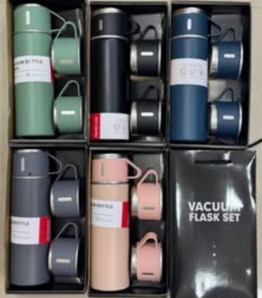 Premium Vacuum Flask Gift Set (Flask + 2 Cups)