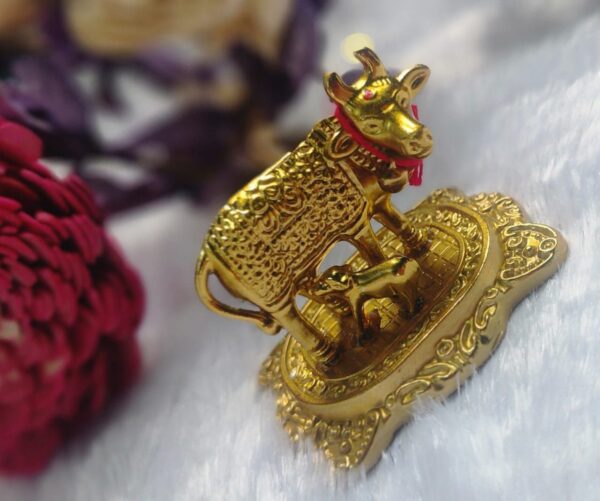 Golden Kamadhenu Cow Idol